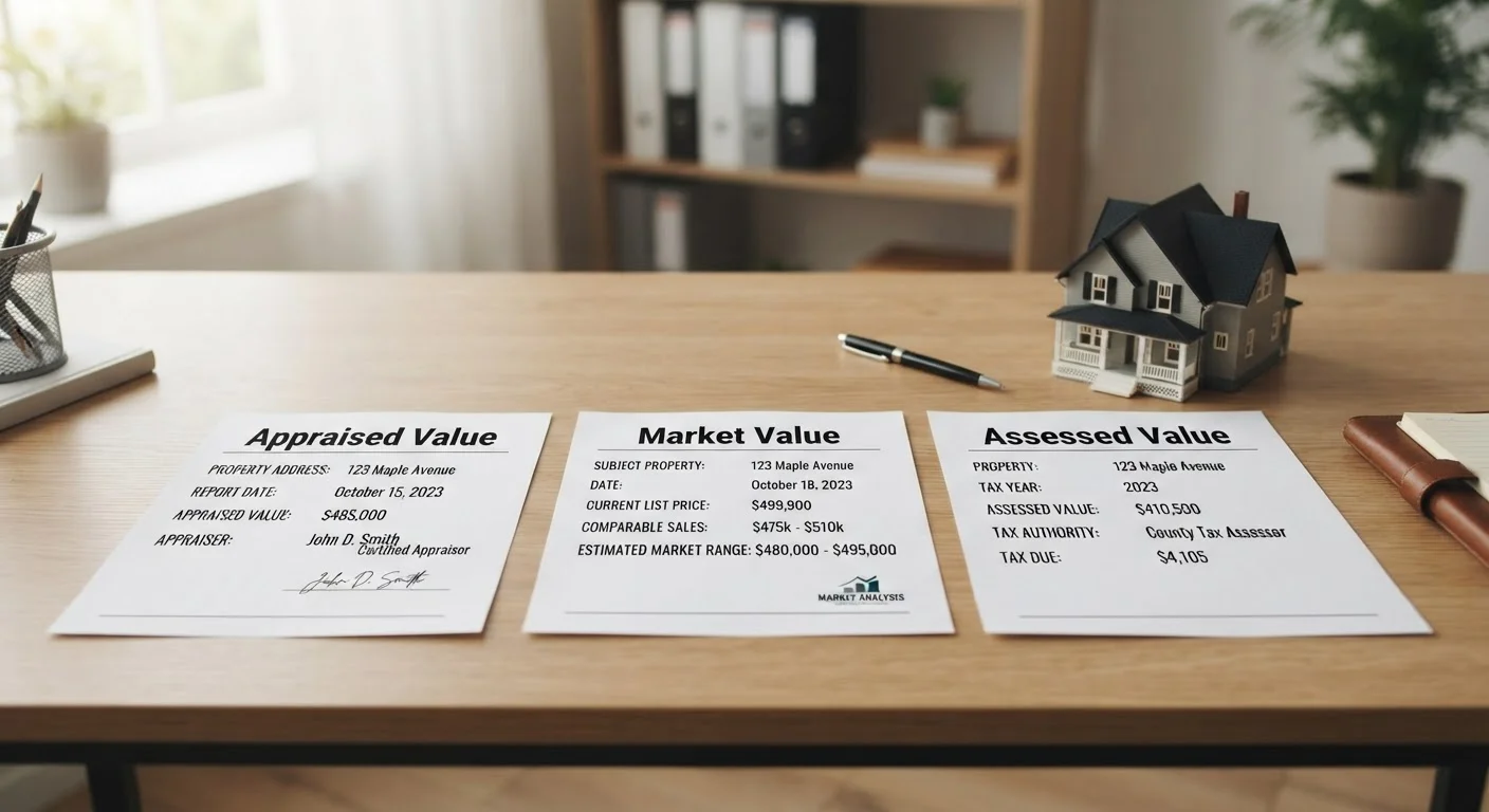 Appraised Value, Market Value, and Assessed Value: Three Numbers That Mean Very Different Things