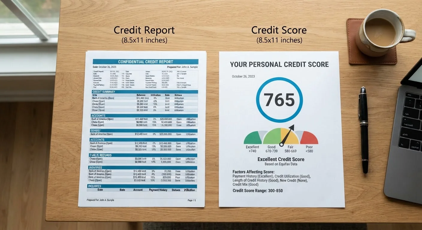 Your Credit Report vs. Your Credit Score: Two Different Things